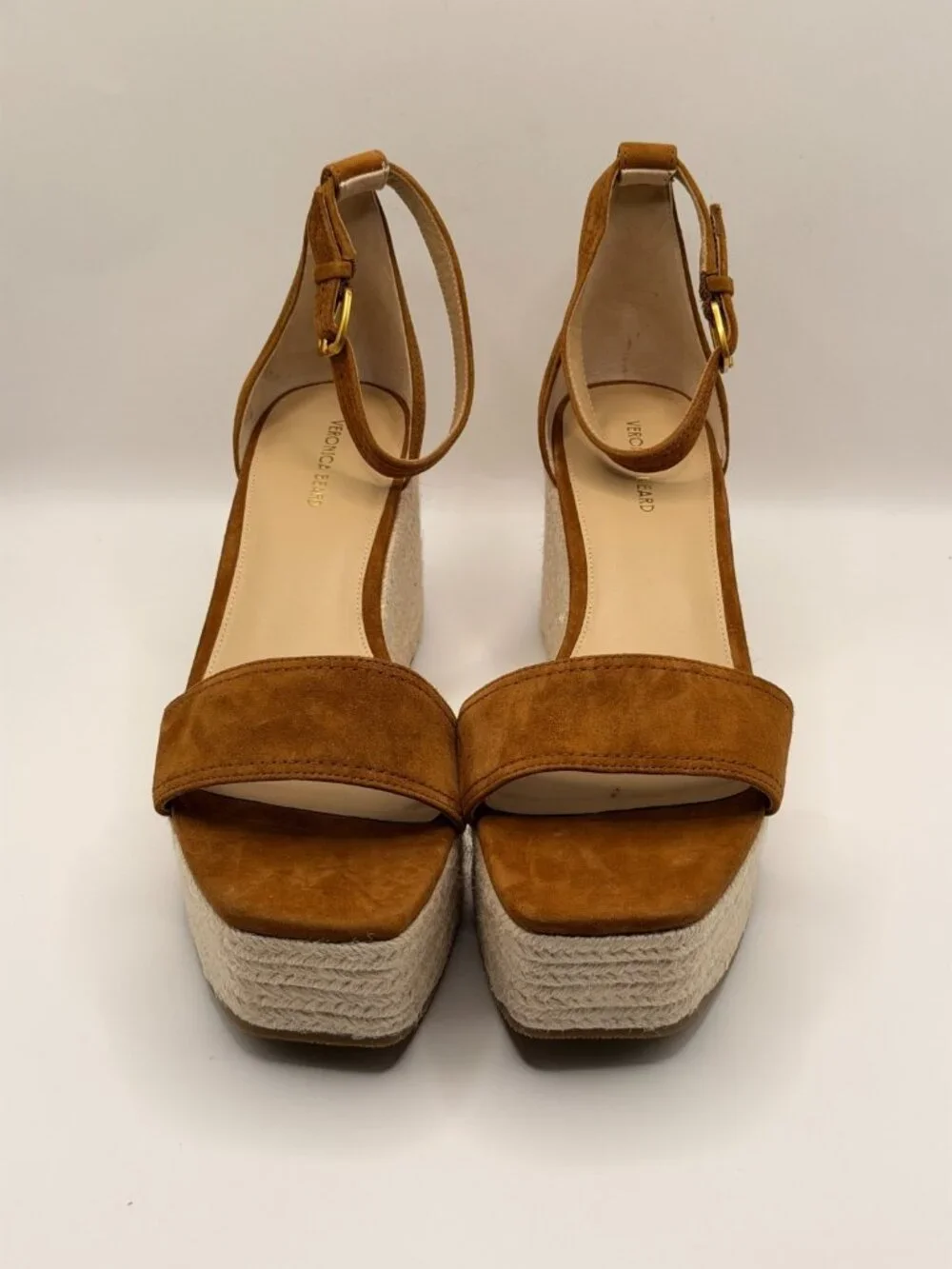 Veronica Beard Womens Gianna Suede Platform Wedge Espadrilles Sz 10.5 M